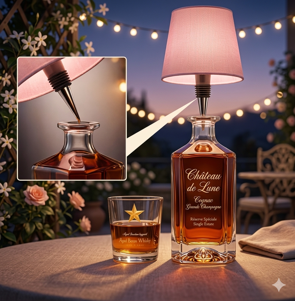 LumiVerre — Transformez Votre Bouteille en Lampe d'Ambiance Sans Fil