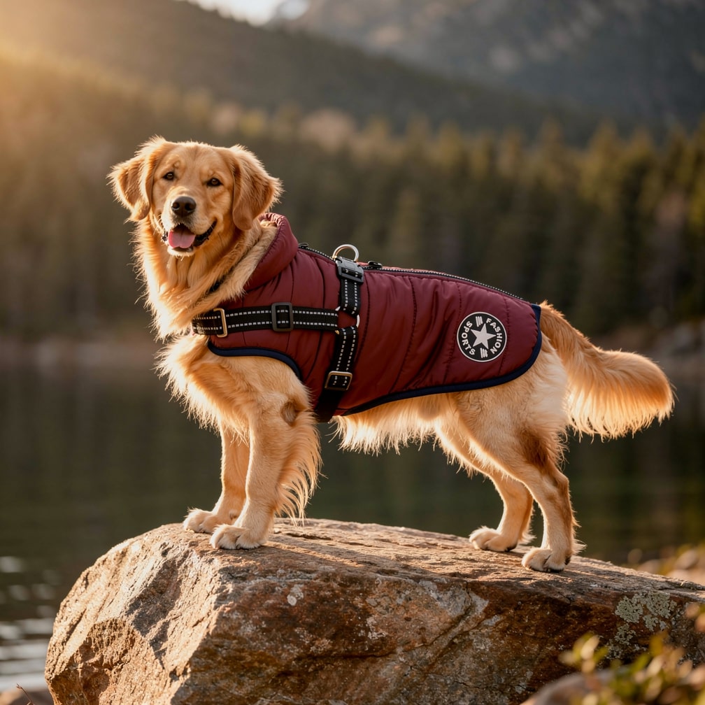 PawChic — Manteau Chien avec Harnais Intégré | Rembourré & Réfléchissant | 5 Coloris | S–5XL | Veromora