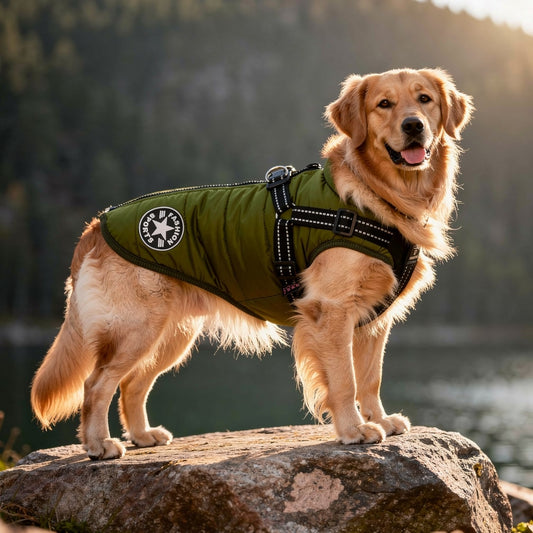 PawChic — Manteau Chien avec Harnais Intégré | Rembourré & Réfléchissant | 5 Coloris | S–5XL | Veromora