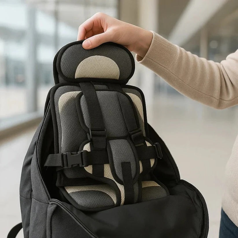 VoyaSeat — Siège Auto Voyage Pliable pour Enfant | Harnais 5 Points | Installation Rapide | Veromora