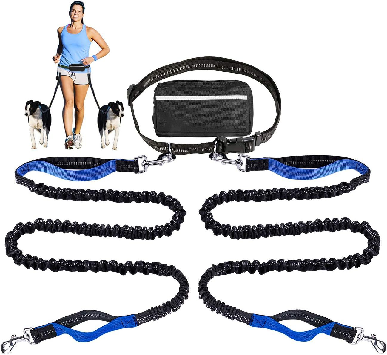 LibreTrail – Laisse mains libres pour chien | Ceinture réglable & amortisseur bungee