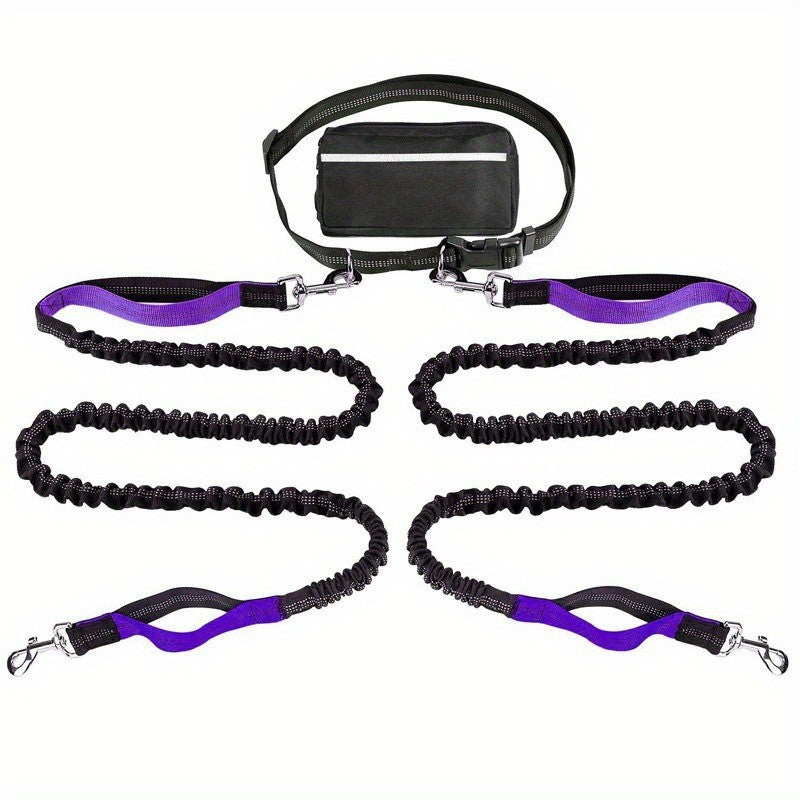 LibreTrail – Laisse mains libres pour chien | Ceinture réglable & amortisseur bungee