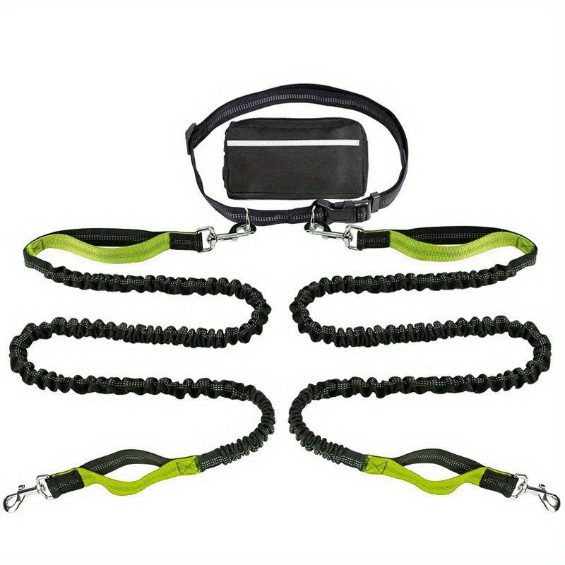 LibreTrail – Laisse mains libres pour chien | Ceinture réglable & amortisseur bungee