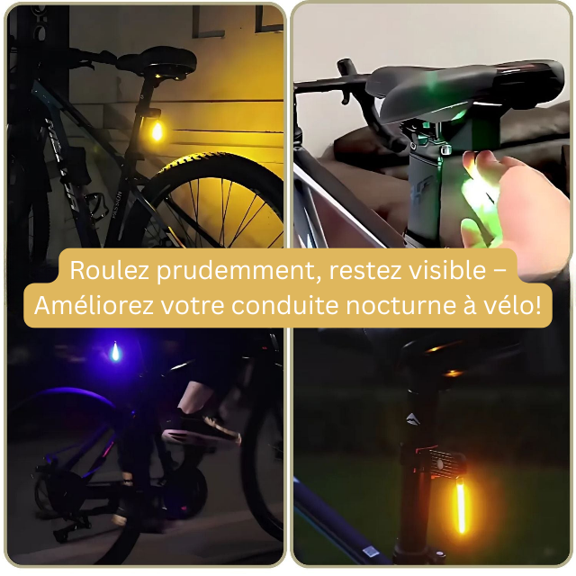 VéloFlash – Feu arrière LED rechargeable pour vélo | Plusieurs modes | Résistant aux intempéries
