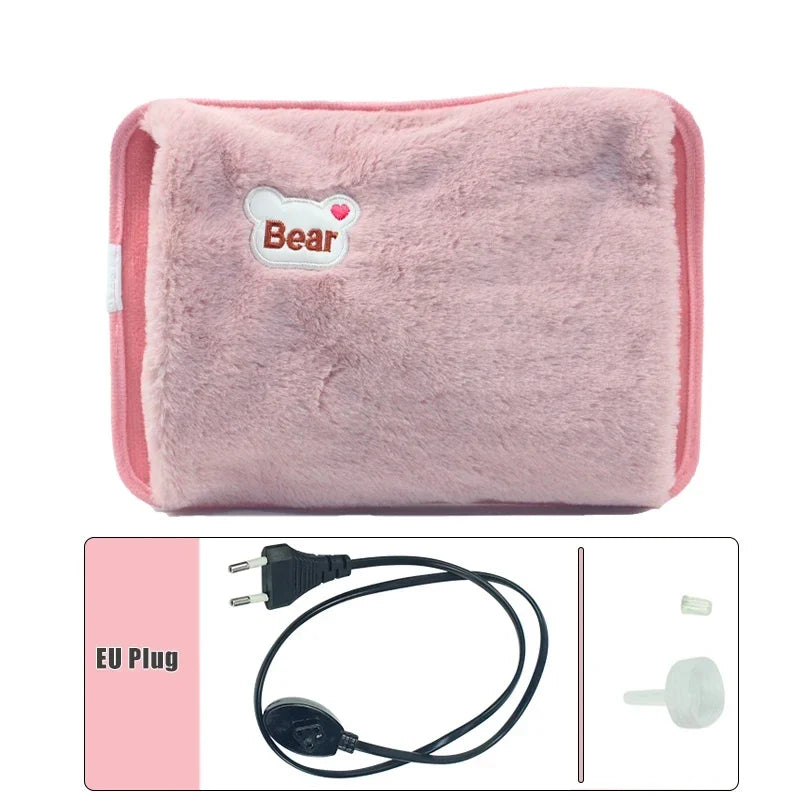 ChaleurDouce — Bouillotte Électrique Rechargeable | Velours Peluche Ultra-Doux | Arrêt Automatique | Veromora