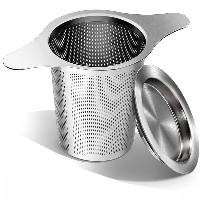 InfusoLux — Infuseur à Thé en Inox | Maille Extra Fine | Double Poignée | Thé en Vrac & Herbes | Veromora