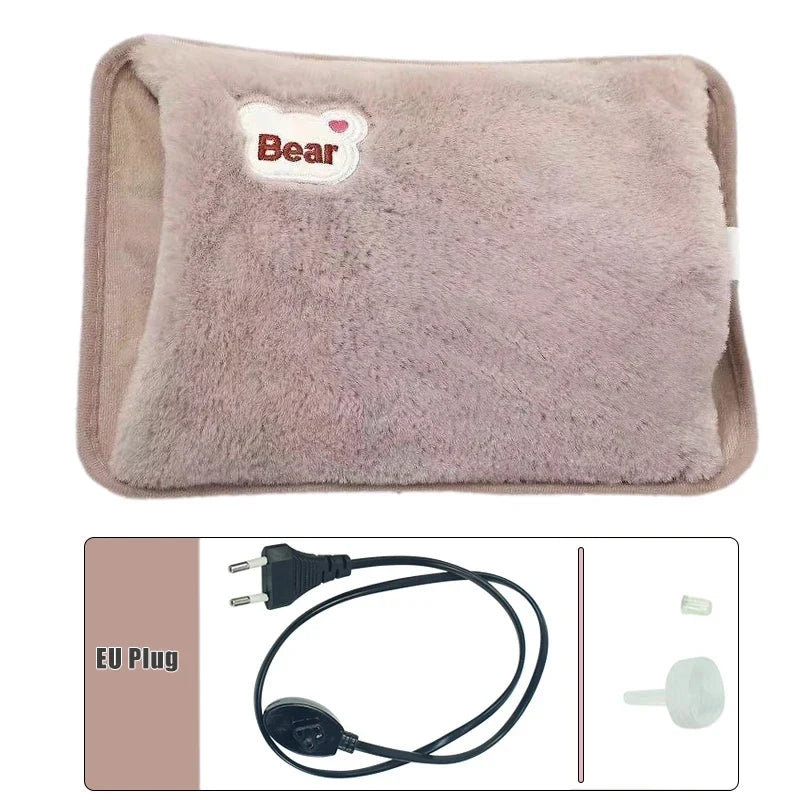 ChaleurDouce — Bouillotte Électrique Rechargeable | Velours Peluche Ultra-Doux | Arrêt Automatique | Veromora