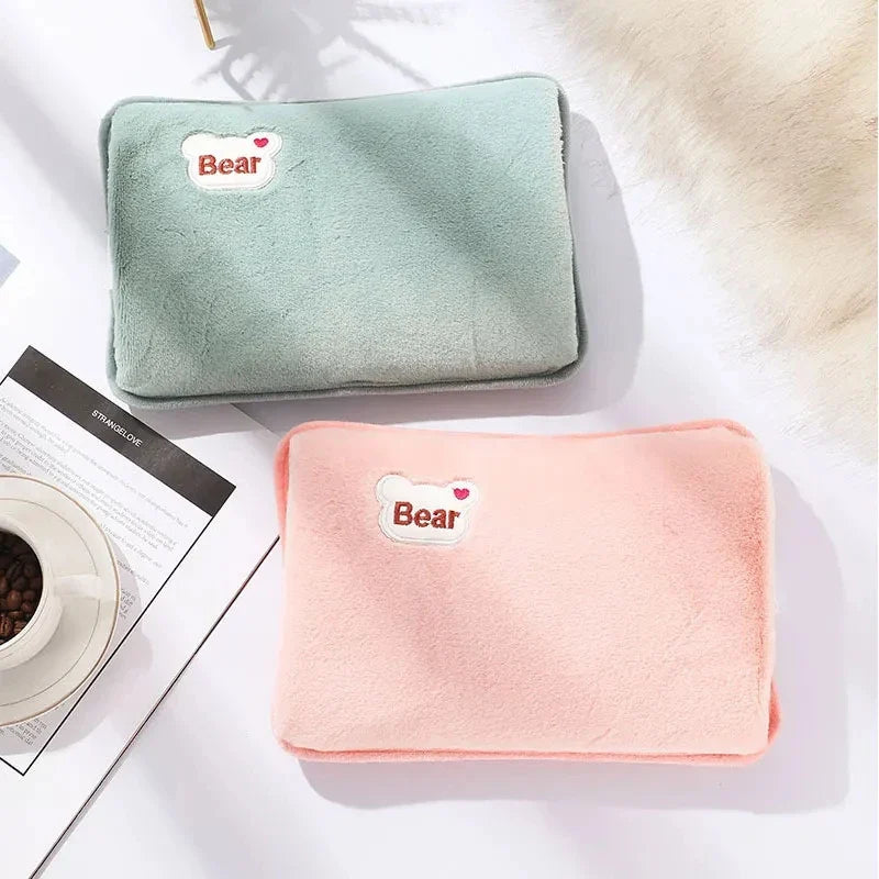 ChaleurDouce — Bouillotte Électrique Rechargeable | Velours Peluche Ultra-Doux | Arrêt Automatique | Veromora