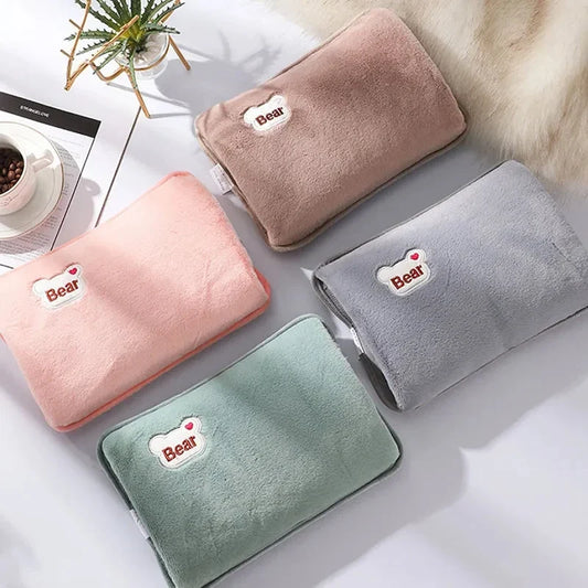 ChaleurDouce — Bouillotte Électrique Rechargeable | Velours Peluche Ultra-Doux | Arrêt Automatique | Veromora