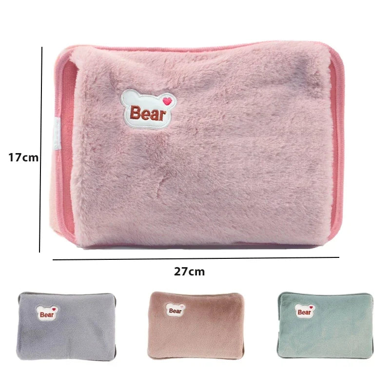 ChaleurDouce — Bouillotte Électrique Rechargeable | Velours Peluche Ultra-Doux | Arrêt Automatique | Veromora