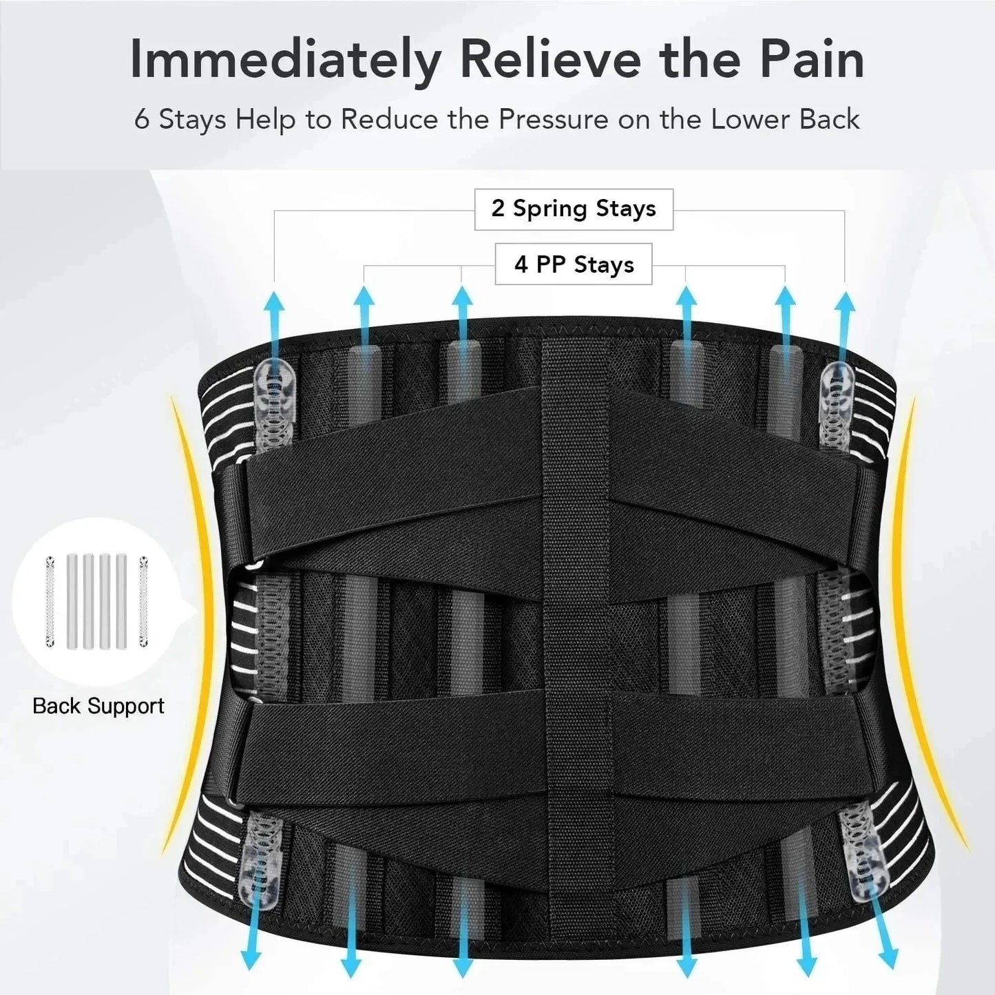 OrthoFlexa · Ceinture Lombaire Respirante, Invisible & Soutien 360°
