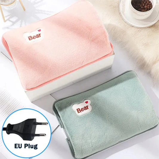 ChaleurDouce — Bouillotte Électrique Rechargeable | Velours Peluche Ultra-Doux | Arrêt Automatique | Veromora