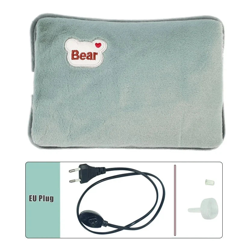 ChaleurDouce — Bouillotte Électrique Rechargeable | Velours Peluche Ultra-Doux | Arrêt Automatique | Veromora