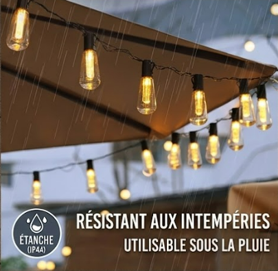 SolaLuma – Guirlande solaire LED pour jardin et terrasse | Étanche IP44 | Éclairage automatique