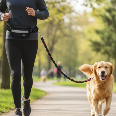 LibreTrail – Laisse mains libres pour chien | Ceinture réglable & amortisseur bungee