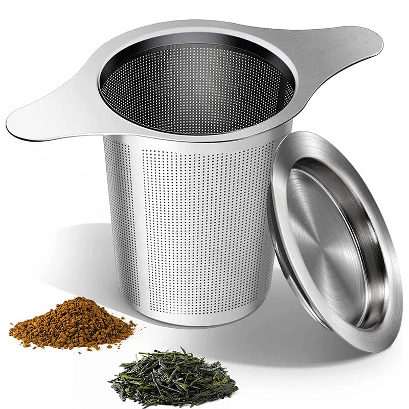 InfusoLux — Infuseur à Thé en Inox | Maille Extra Fine | Double Poignée | Thé en Vrac & Herbes | Veromora