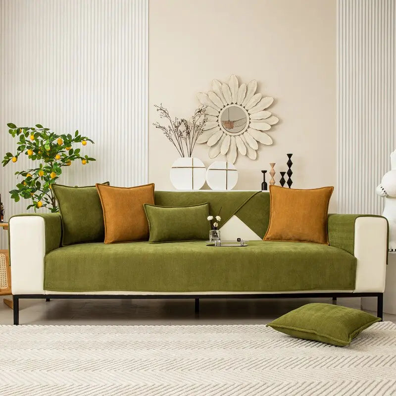 ChenilleConfort — Housse de Canapé Antidérapante en Chenille | Lavable 30°C | 6 Coloris | Veromora