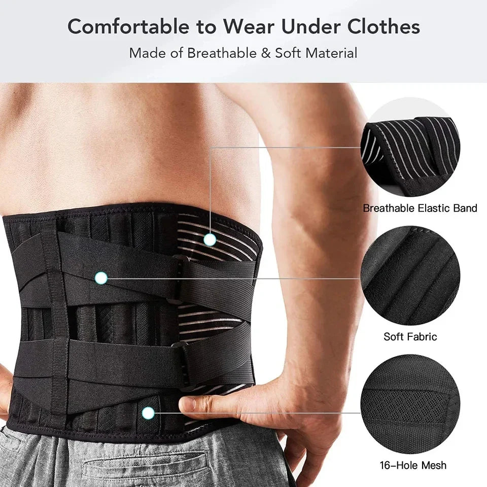 OrthoFlexa · Ceinture Lombaire Respirante, Invisible & Soutien 360°