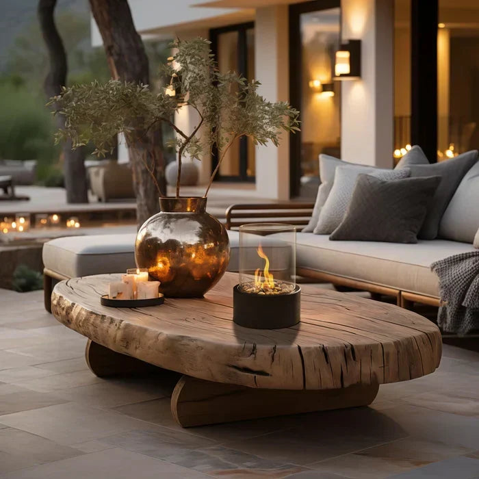 EmberGlow — Brasero de Table à Effet Flamme | Sans Fil & Dimmable | Résistant aux Intempéries | Veromora
