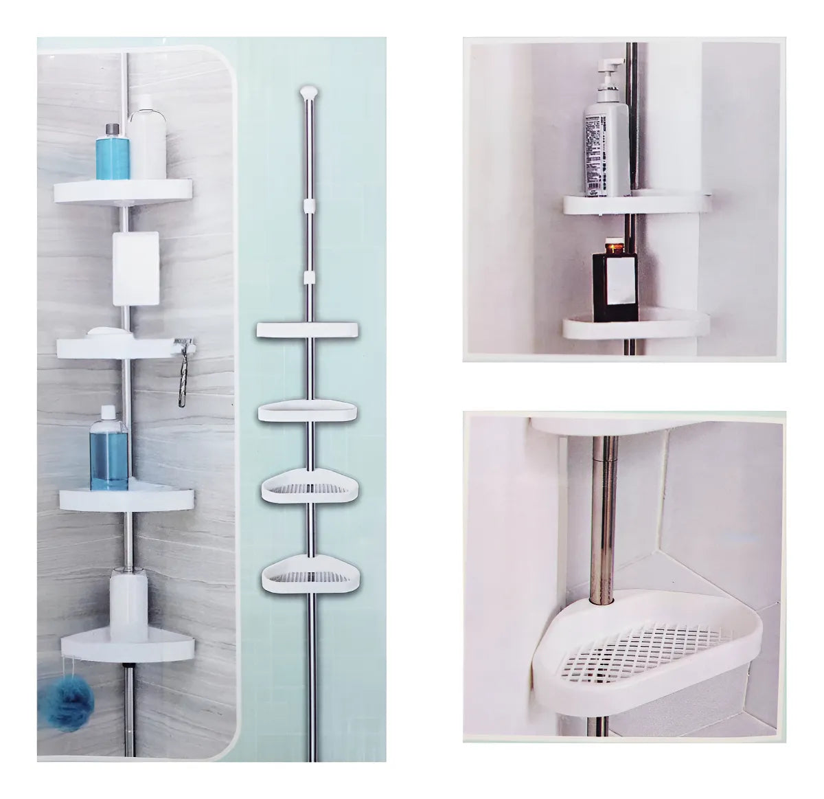 FlexiRack — Étagère de Salle de Bain Extensible en Inox | Réglable 100-260 cm | Sans Percer | Veromora