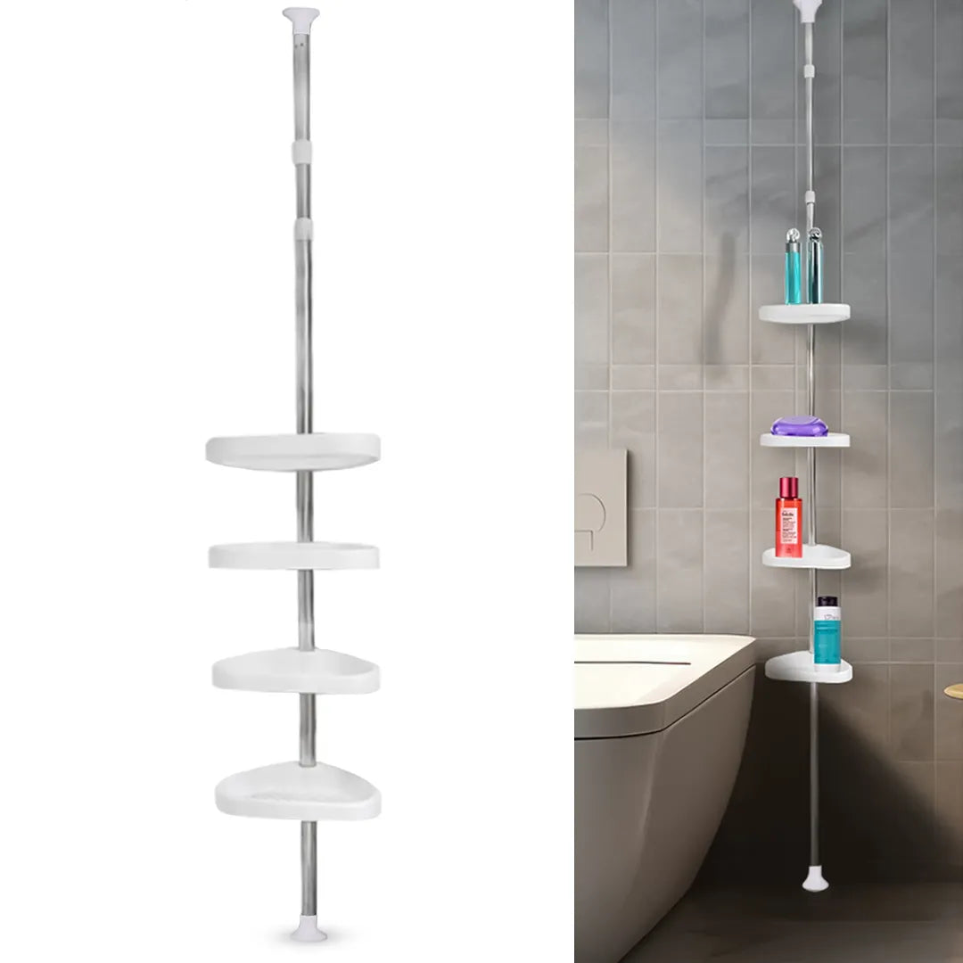 FlexiRack — Étagère de Salle de Bain Extensible en Inox | Réglable 100-260 cm | Sans Percer | Veromora