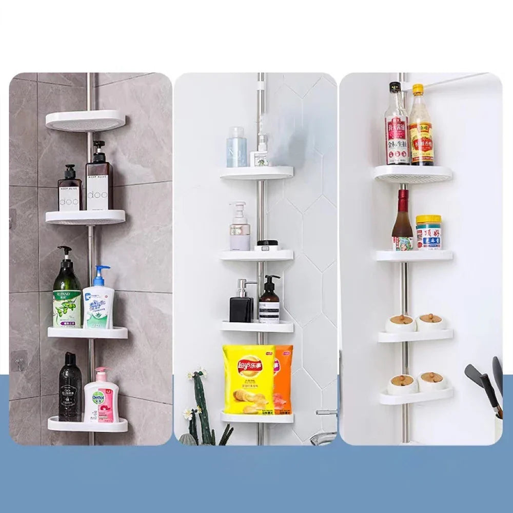 FlexiRack — Étagère de Salle de Bain Extensible en Inox | Réglable 100-260 cm | Sans Percer | Veromora