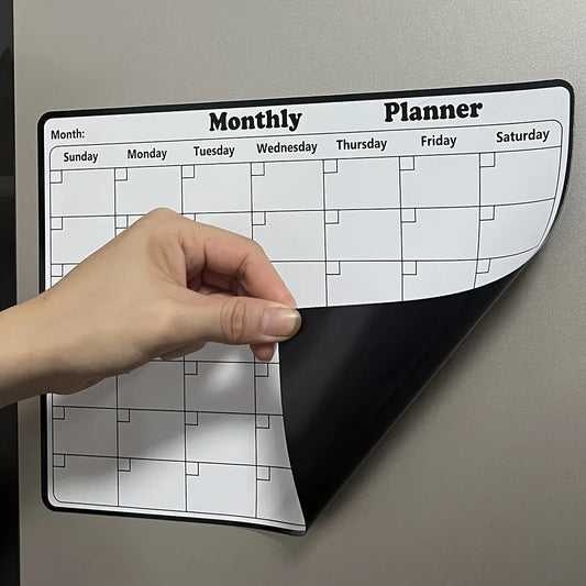PlanniMag — Planificateur Mensuel Magnétique pour Réfrigérateur | Tableau Effaçable & Bloc-Notes