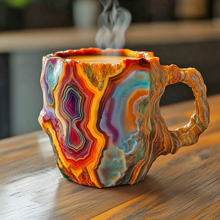 CristalTasse — Tasse Artisanale en Cristal Minéral | Isolante & Micro-ondes | 350–450 ml | Veromora