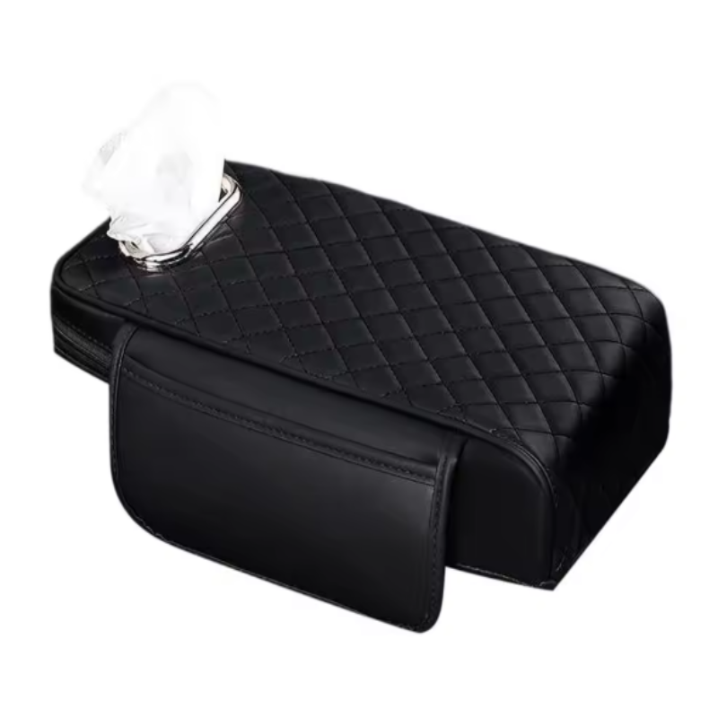 NappaRide — Housse d’Accoudoir Universelle en Cuir Nappa | Soutien Ergonomique & Pochettes | 7 Coloris | Veromora