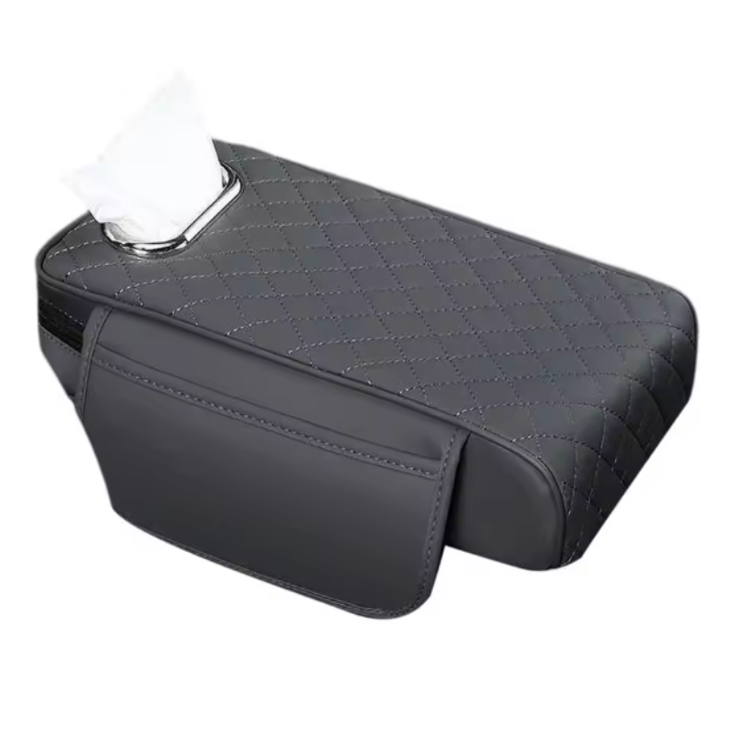 NappaRide — Housse d’Accoudoir Universelle en Cuir Nappa | Soutien Ergonomique & Pochettes | 7 Coloris | Veromora