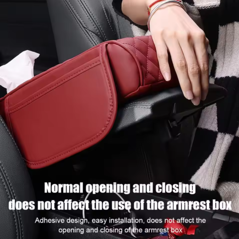 NappaRide — Housse d’Accoudoir Universelle en Cuir Nappa | Soutien Ergonomique & Pochettes | 7 Coloris | Veromora