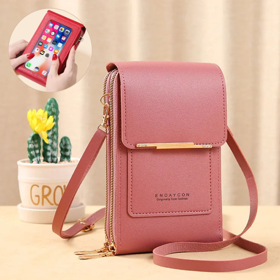 Portavie — Sac Bandoulière Femme avec Fenêtre Tactile & Porte-Monnaie Intégré