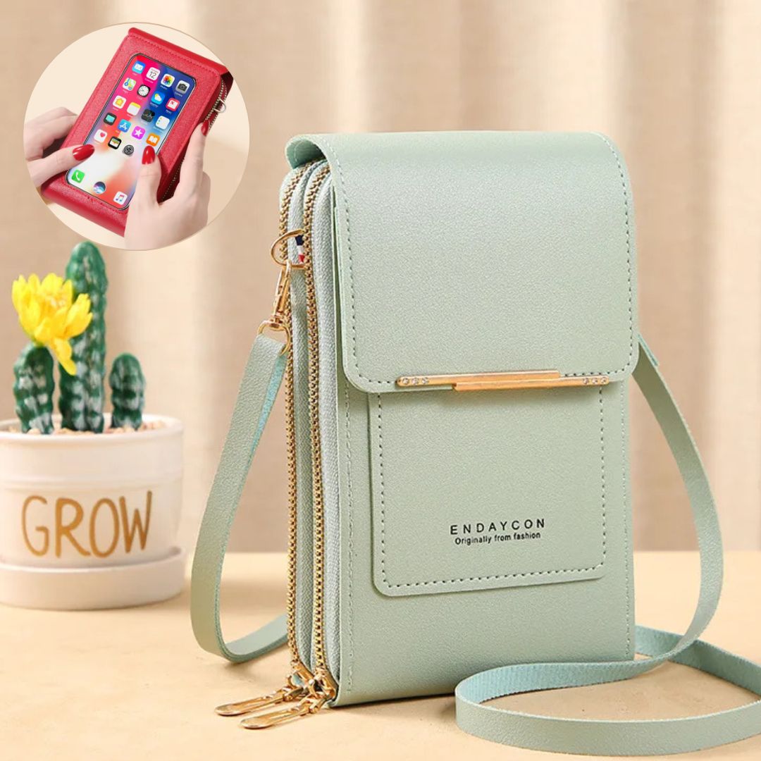 Portavie — Sac Bandoulière Femme avec Fenêtre Tactile & Porte-Monnaie Intégré