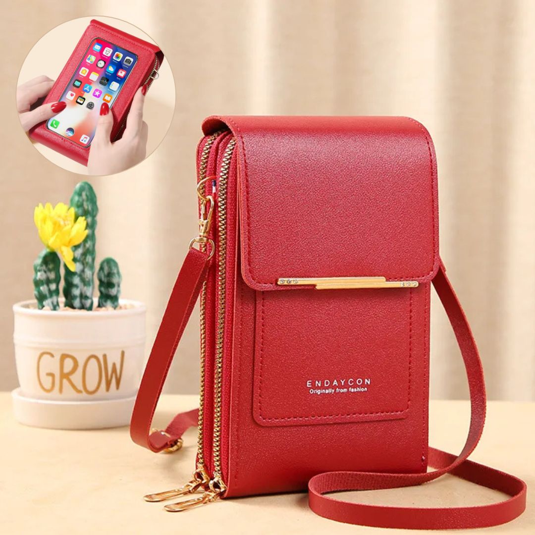 Portavie — Sac Bandoulière Femme avec Fenêtre Tactile & Porte-Monnaie Intégré