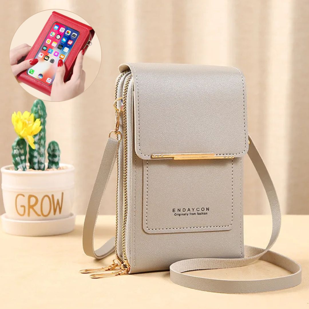 Portavie — Sac Bandoulière Femme avec Fenêtre Tactile & Porte-Monnaie Intégré