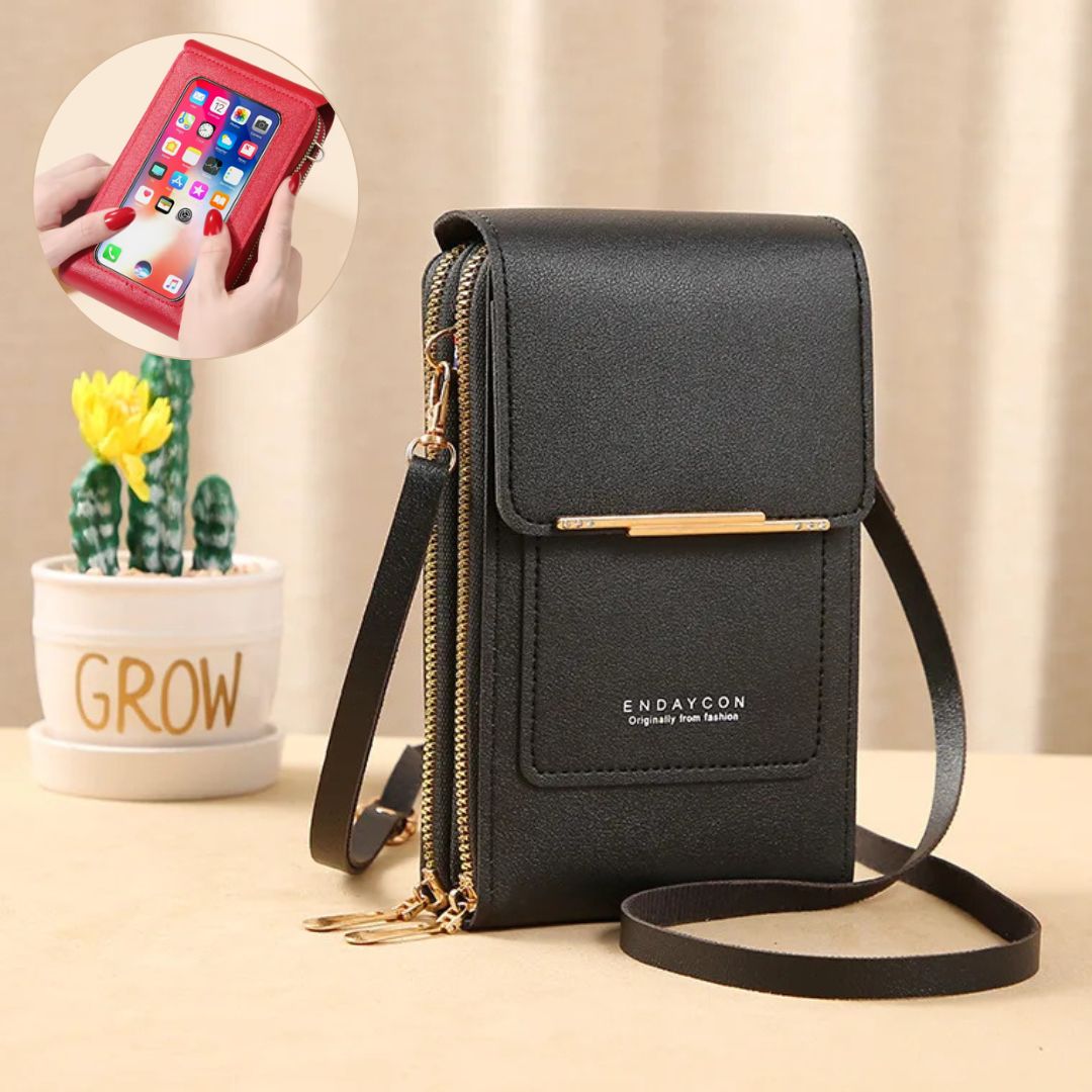 Portavie — Sac Bandoulière Femme avec Fenêtre Tactile & Porte-Monnaie Intégré