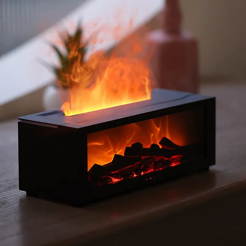 FlammeDoux — Diffuseur Aromatique à Flamme 3D | Vapeur d’Eau & Lumière d’Ambiance | 2-en-1 | Veromora