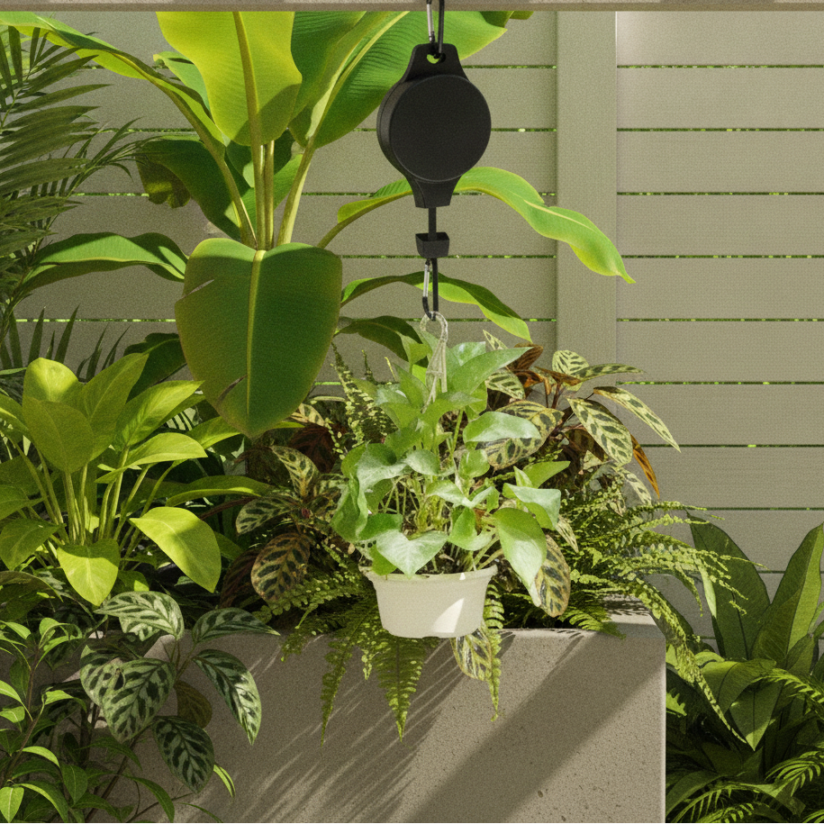 VertiPlant – Système de suspension réglable pour plantes suspendues
