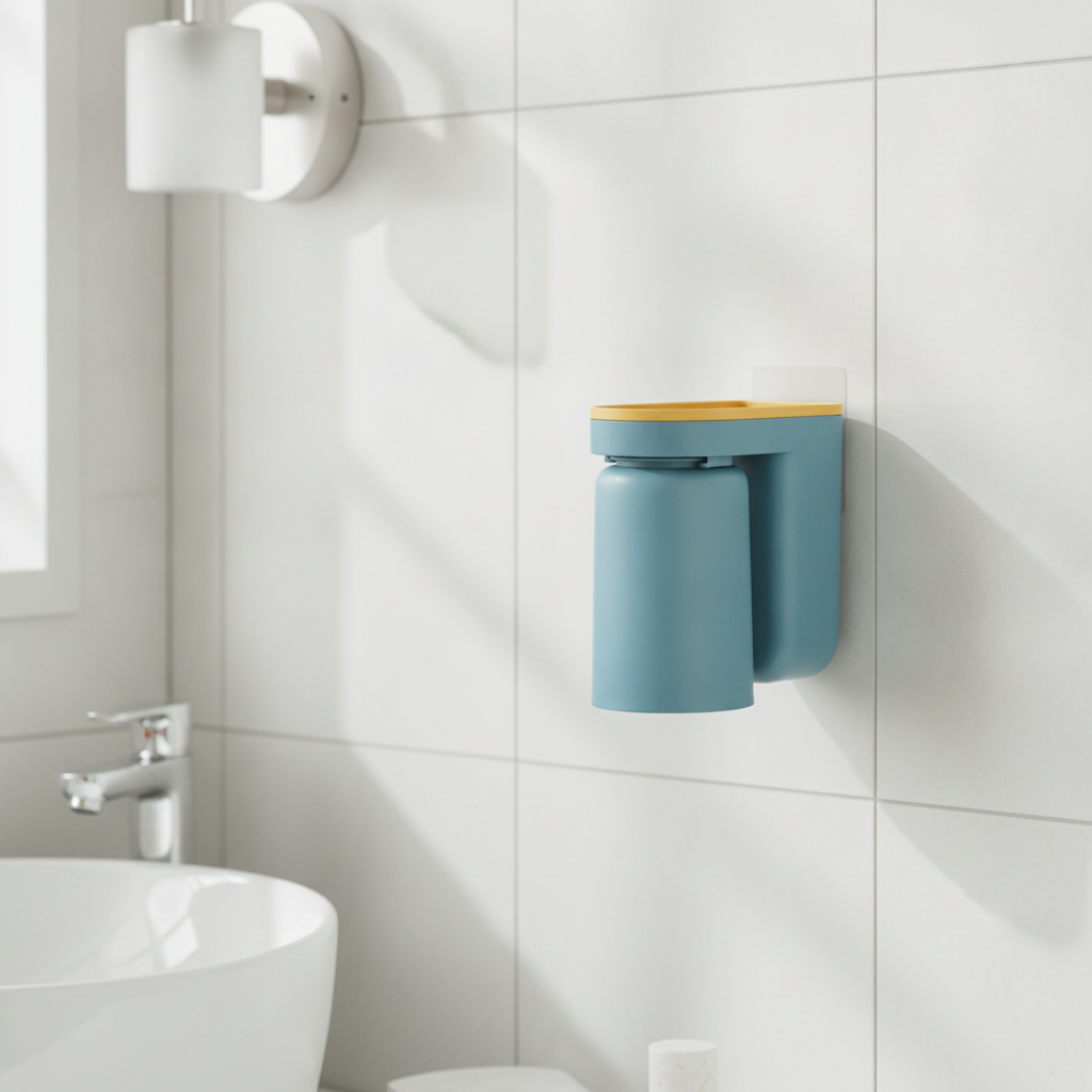 Support mural pour brosse à dents – Zéro perçage, fixation 3M ultra-résistante
