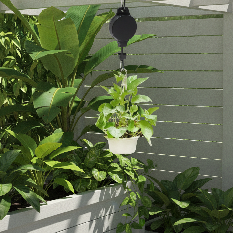VertiPlant – Système de suspension réglable pour plantes suspendues