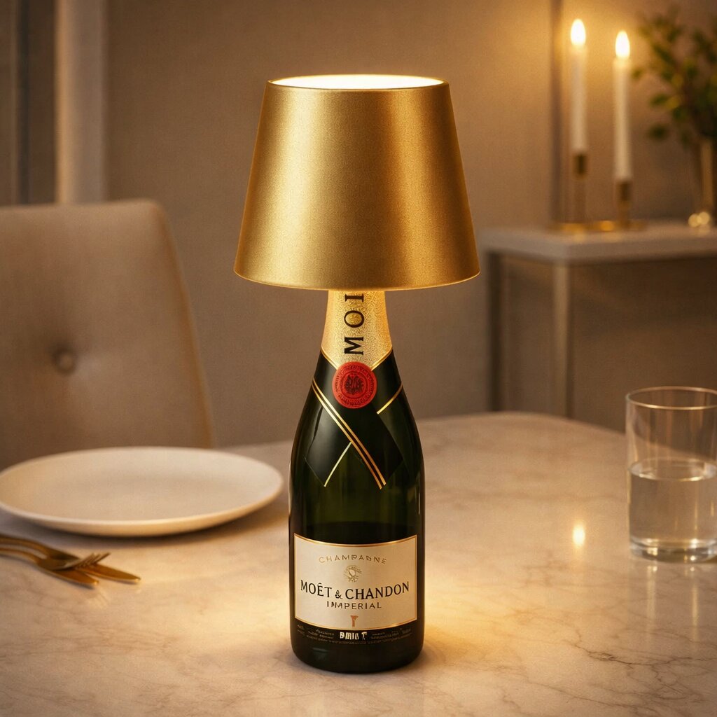 LumiVerre — Transformez Votre Bouteille en Lampe d'Ambiance Sans Fil