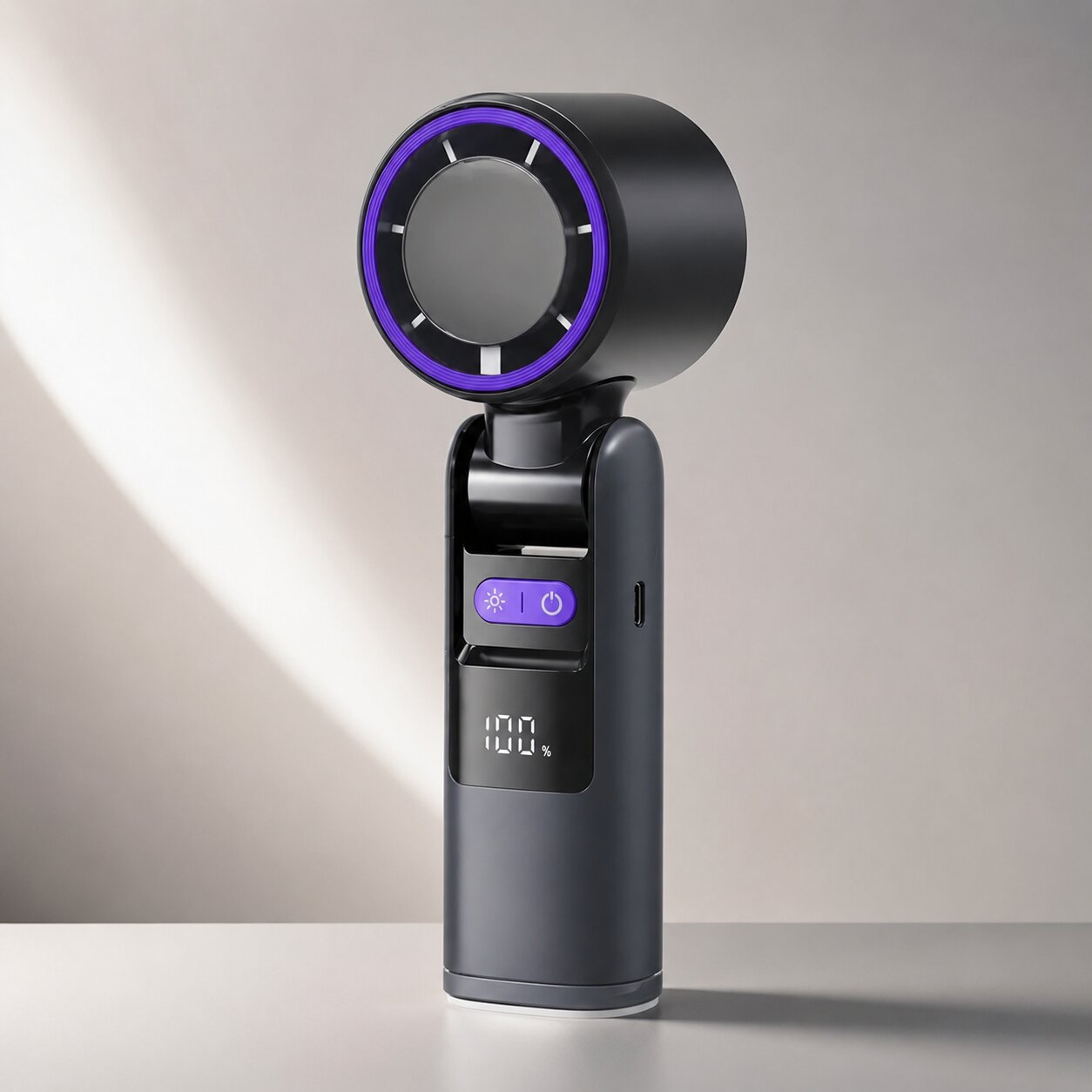 VentiFrais – Mini ventilateur refroidissant | Plaque froide, lampe & écran LED | USB-C