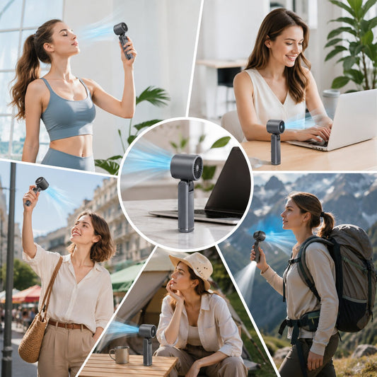 VentiFrais – Mini ventilateur refroidissant | Plaque froide, lampe & écran LED | USB-C