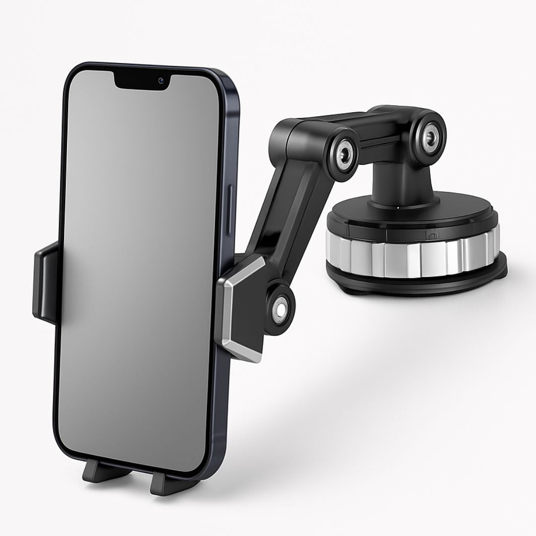 MontaGo Pro — Support Téléphone Voiture Rotatif 360° & Fixation Ventouse