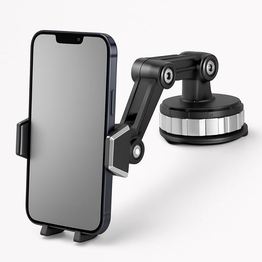 MontaGo Pro — Support Téléphone Voiture Rotatif 360° & Fixation Ventouse