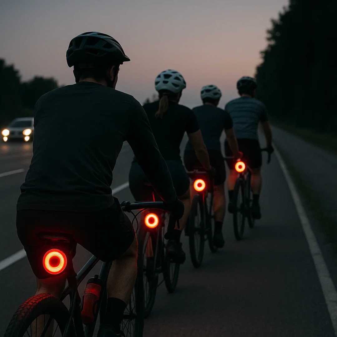 VéloLux – Feu arrière & stop vélo intelligent | 6 modes LED | Batterie intégrée
