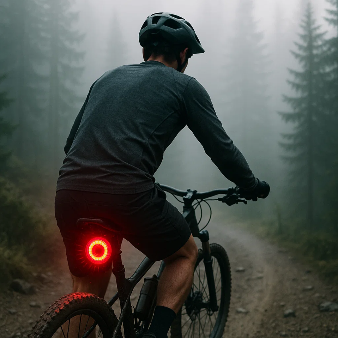 VéloLux – Feu arrière & stop vélo intelligent | 6 modes LED | Batterie intégrée