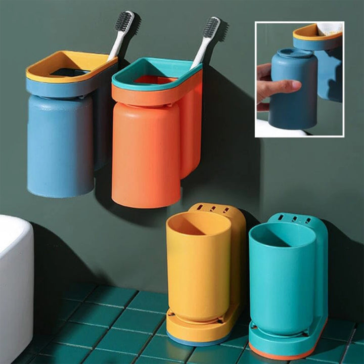 Support mural pour brosse à dents – Zéro perçage, fixation 3M ultra-résistante