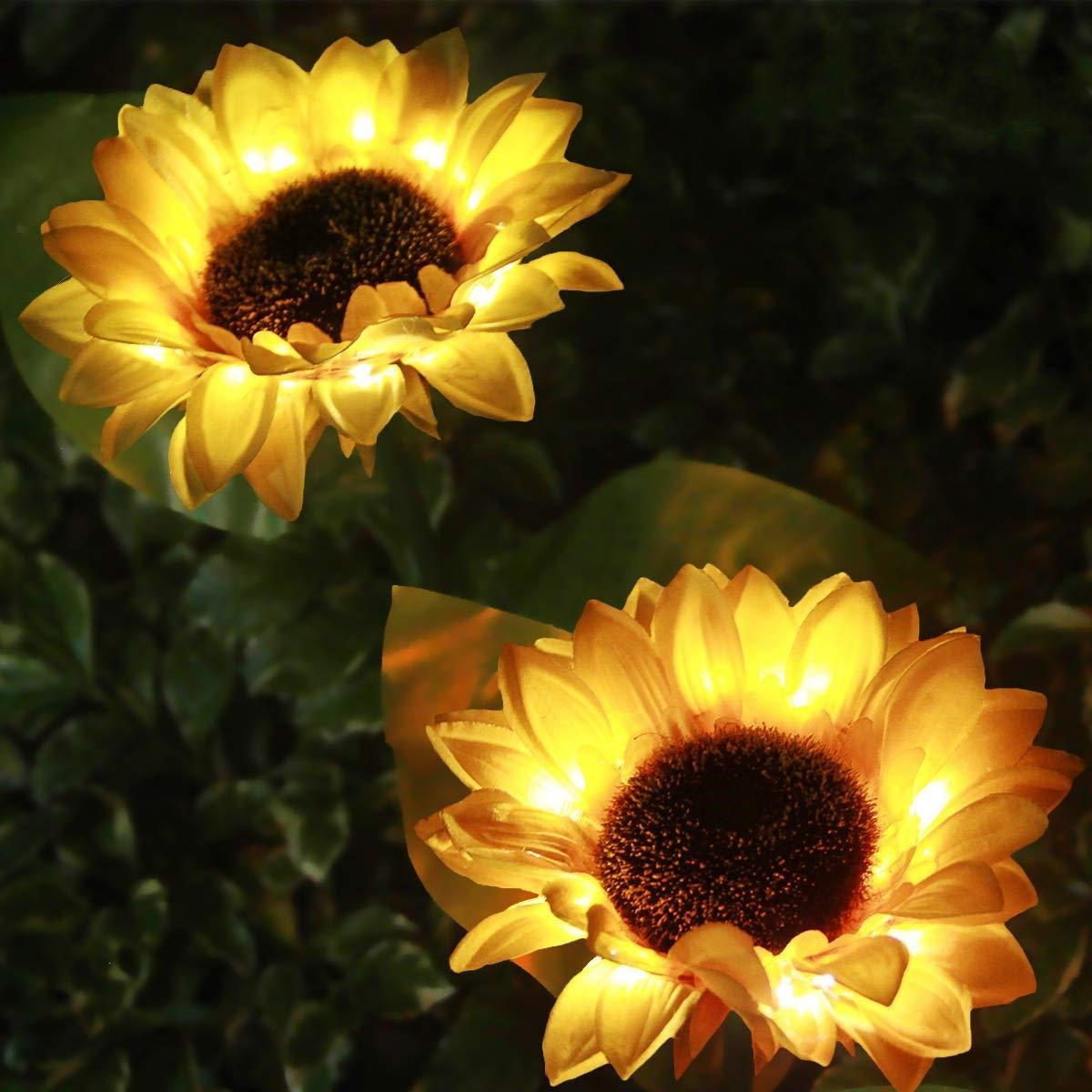 SolFleur — Lampe Solaire de Jardin en Forme de Tournesol | Étanche | Lumière Chaude | Veromora