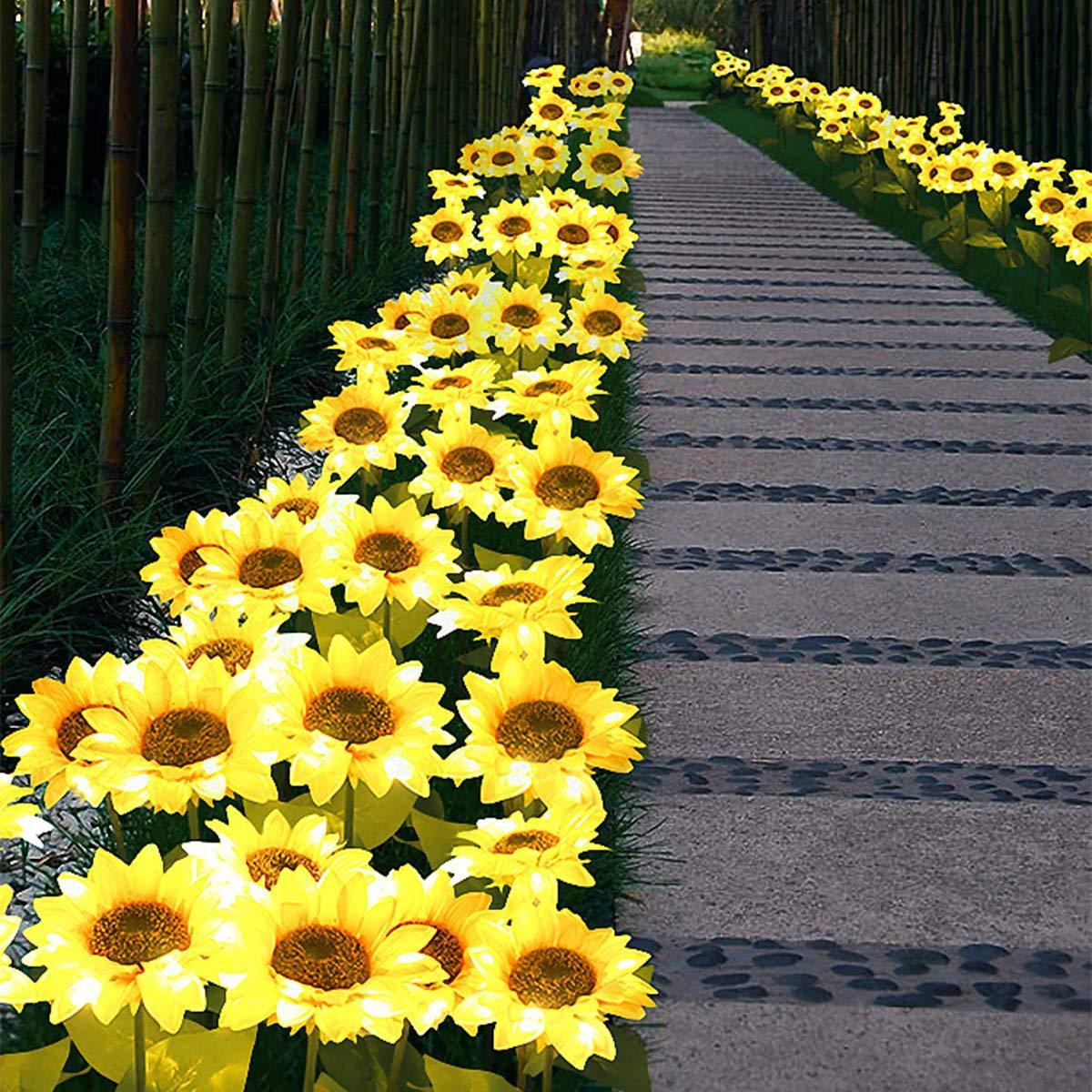 SolFleur — Lampe Solaire de Jardin en Forme de Tournesol | Étanche | Lumière Chaude | Veromora